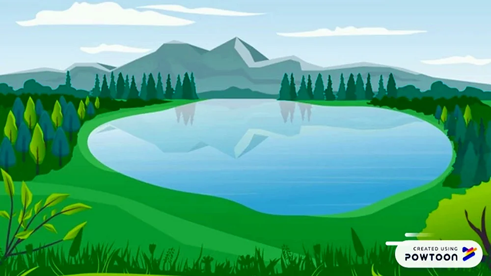 Teich Hintergrund für Kinder