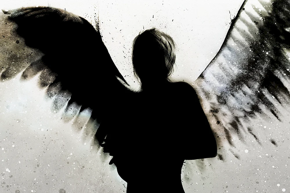 Gefallener Engel Silhouette
