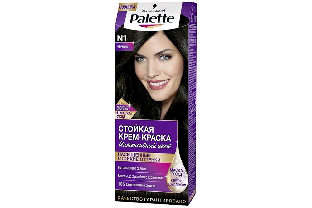 Palette intensive Farbe resistent Creme Haarfarbe n1 1-0 schwarz 110 ml