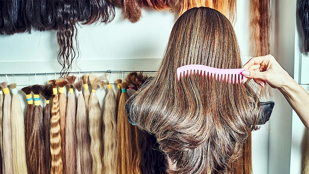 Langes braunes Haar
