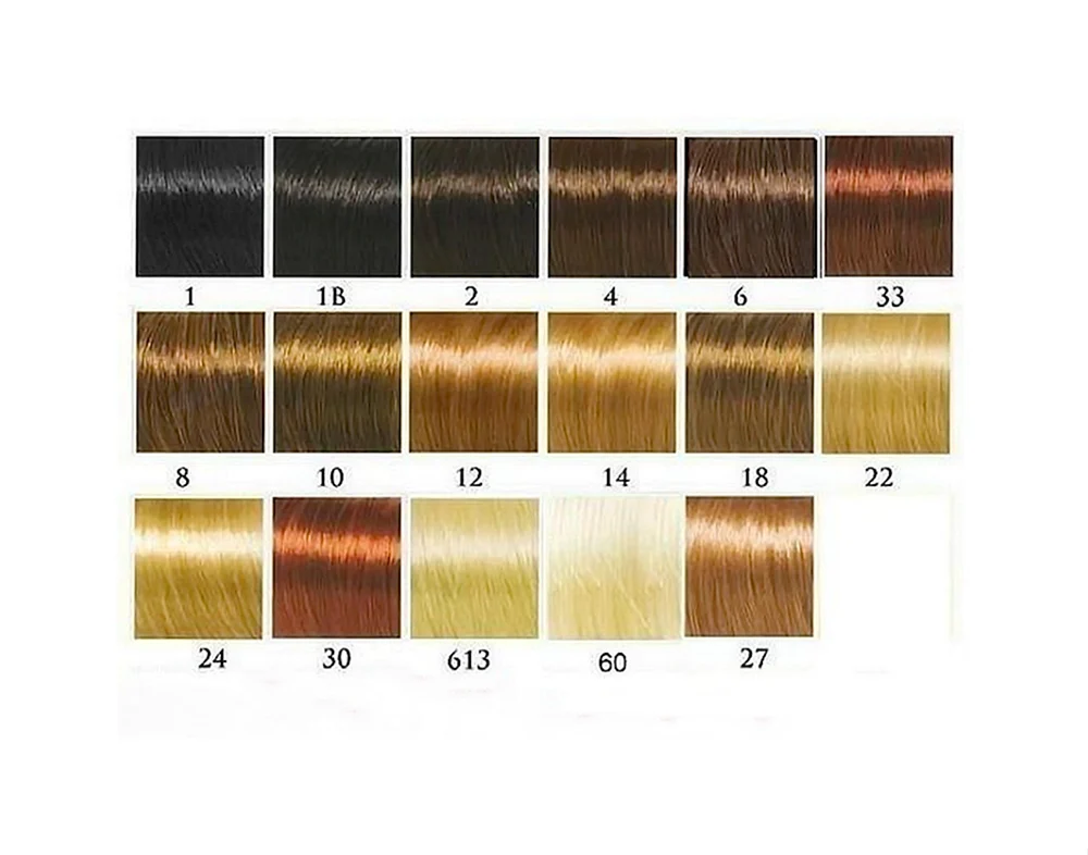 Natürliche Haartöne Palette