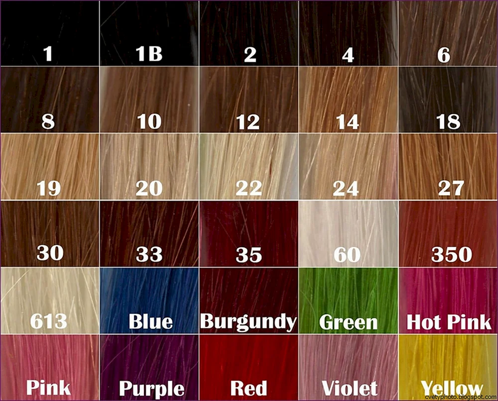 Haarfarbpalette