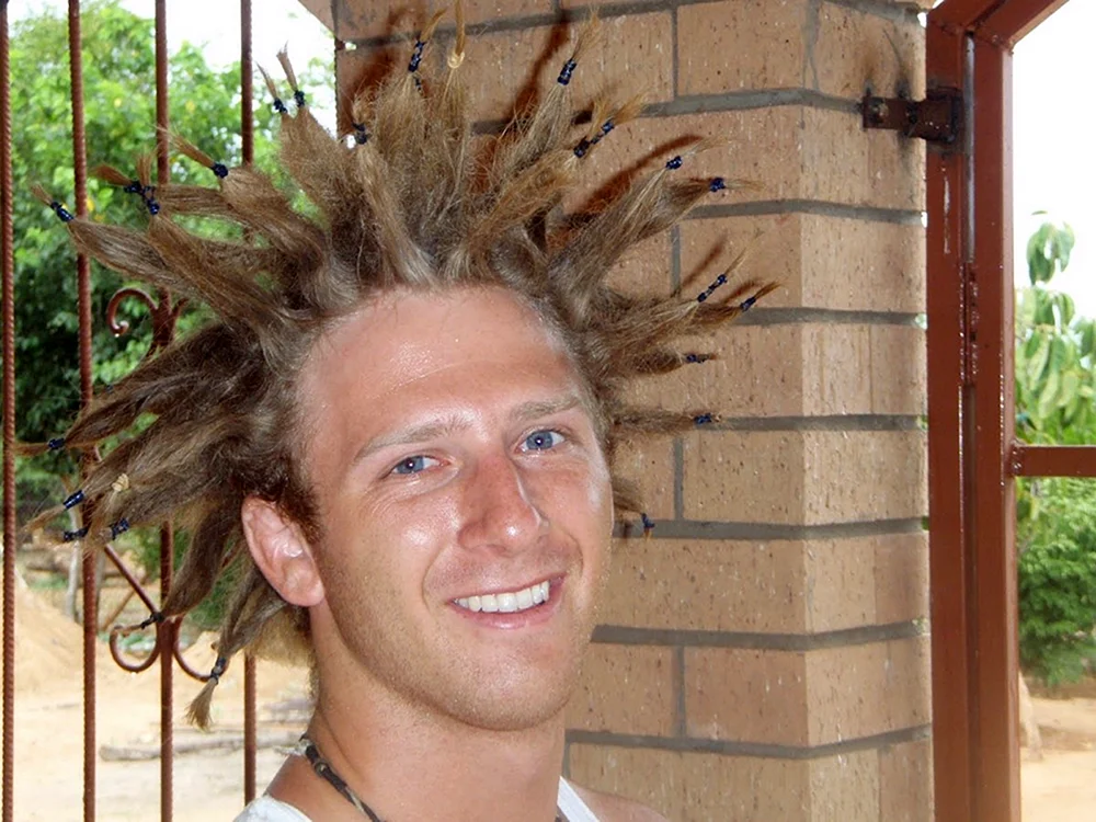 Palme auf Kopf Frisur