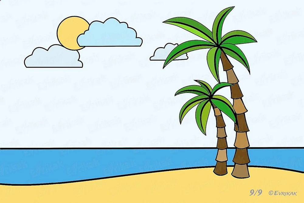 Palmenzeichnung