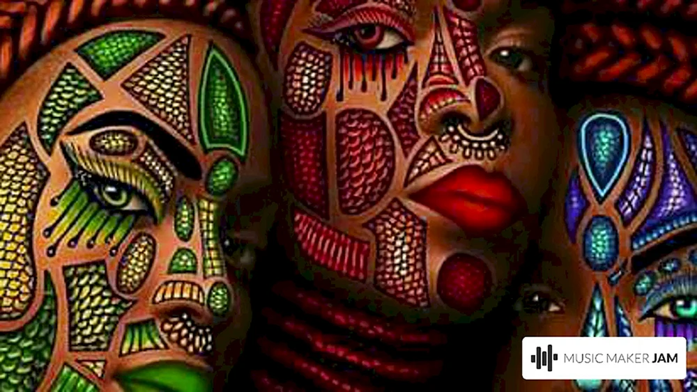 Tafelmalerei im afrikanischen Stil