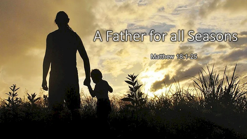 Vater und Sohn bei Sonnenuntergang