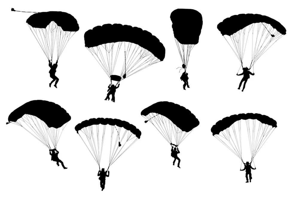 Fliegender Fallschirm