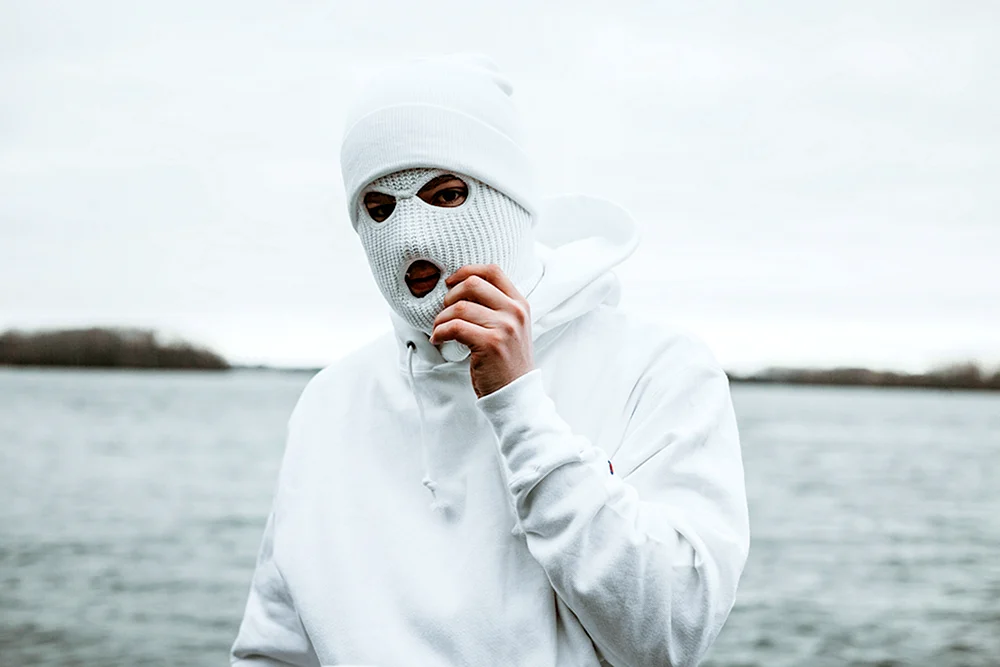 Anonyme neon Moschusmaske