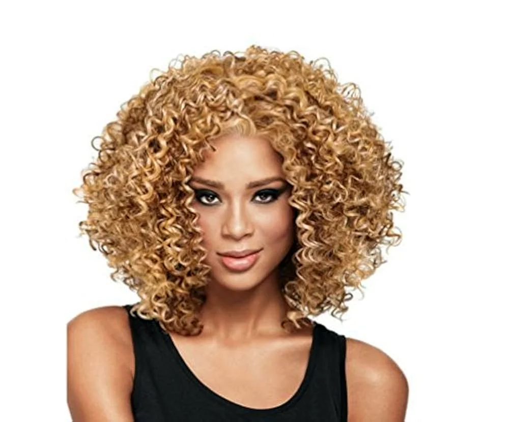 Layered curly fouetté auf lockigem Afro-Locken Shakira