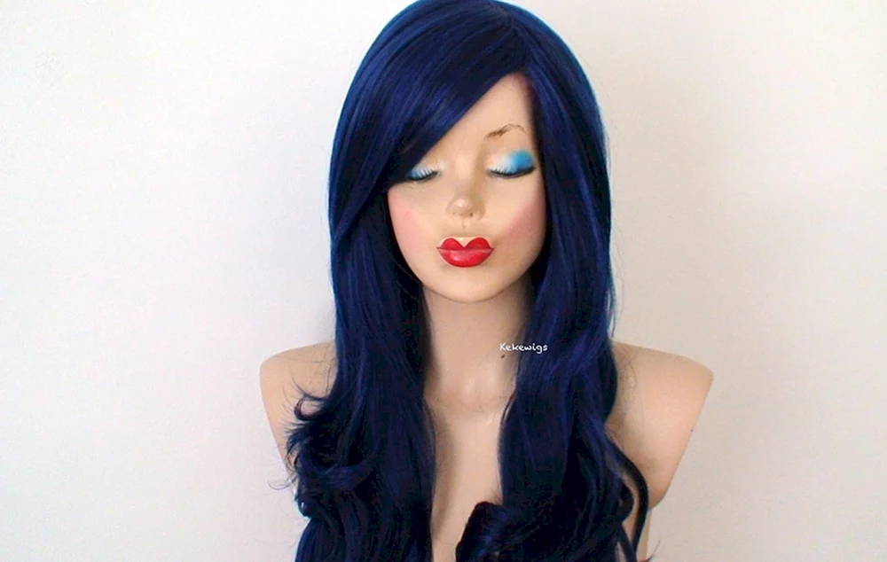 Blaue Haare