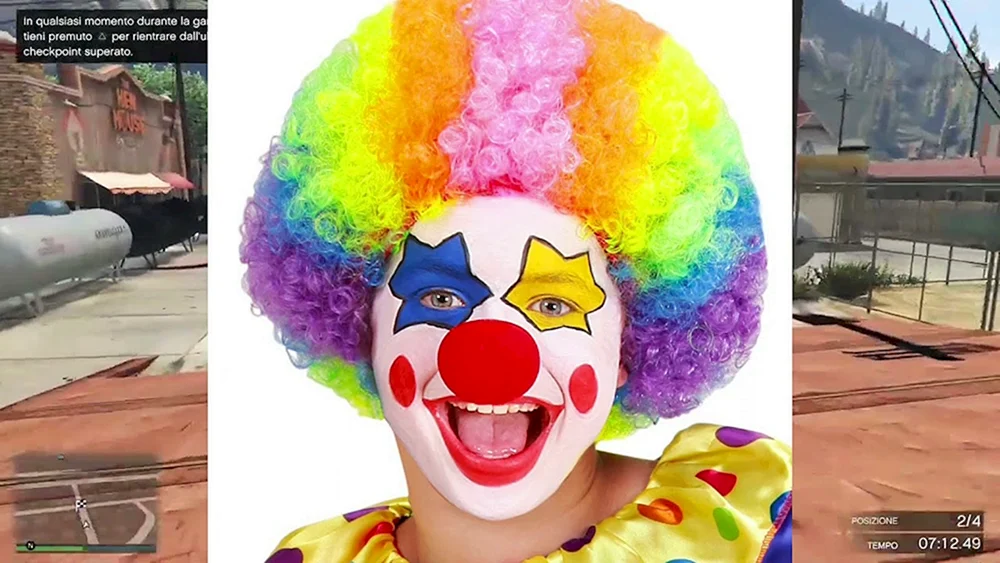 Clownperücke mit Glatze