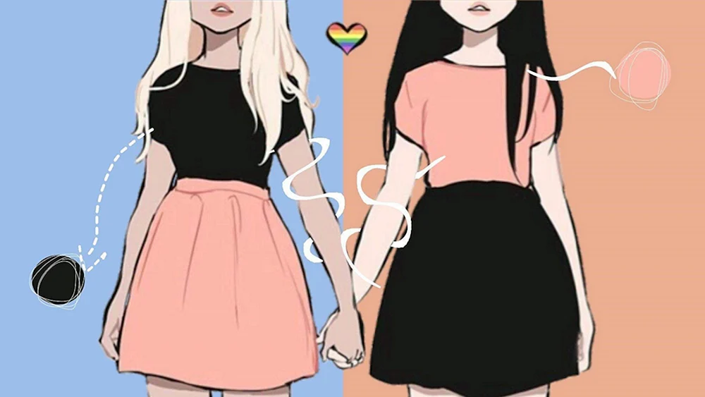 Pair wallpapers für Freundinnen