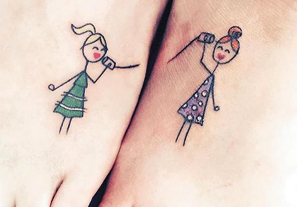 Paar-Mini-Tattoos