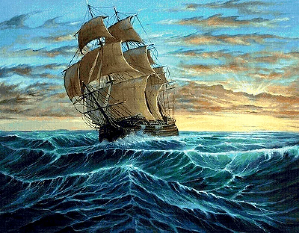 Segelschiff auf See
