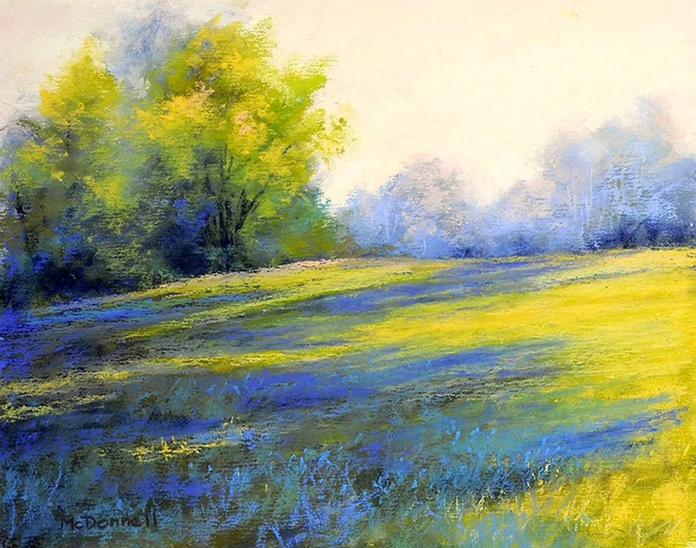 Pastell-Landschaftsmalerei