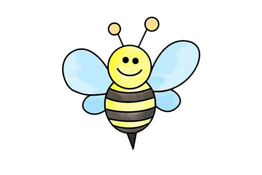 Ausmalen einer Biene für Kinder