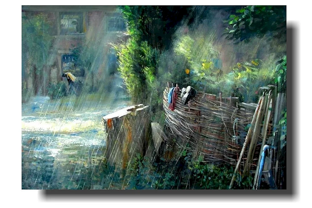 Landschaft Regen