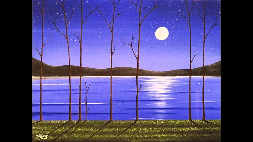 Landschaft in Gouache