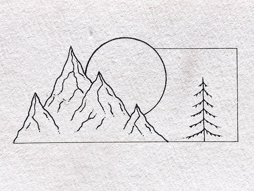 Landschaftszeichnung