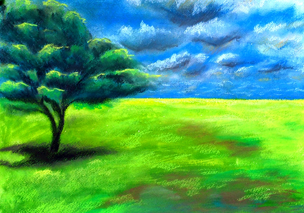 Landschaft in heller Farbe