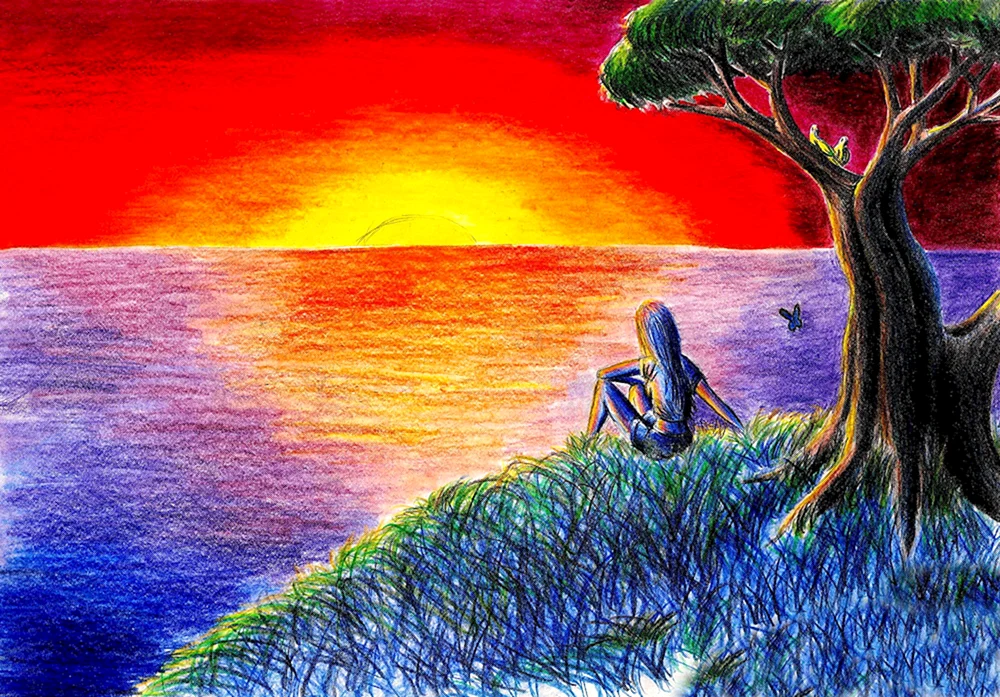 Landschaft mit Farben