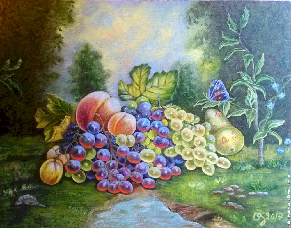 Landschaft mit Obst