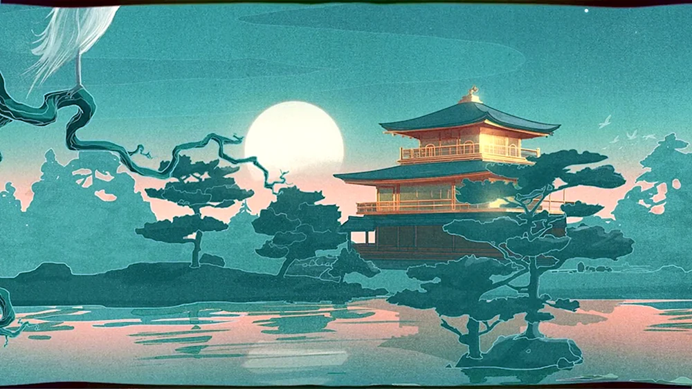 Japanische Stil Landschaft