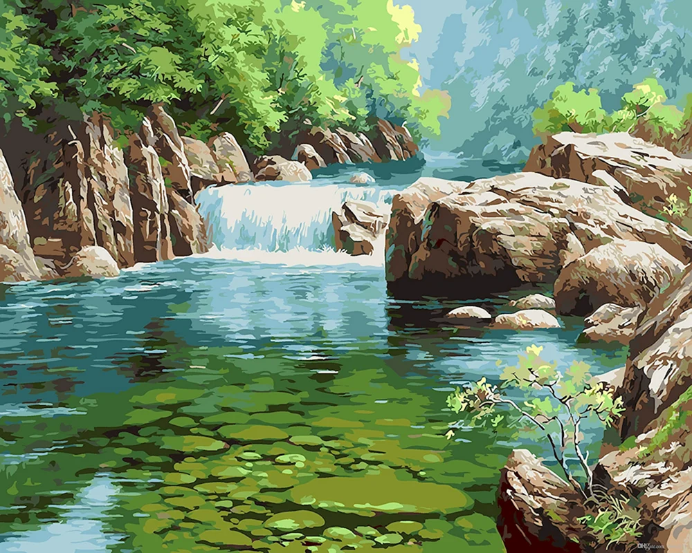 Wasserfalllandschaft