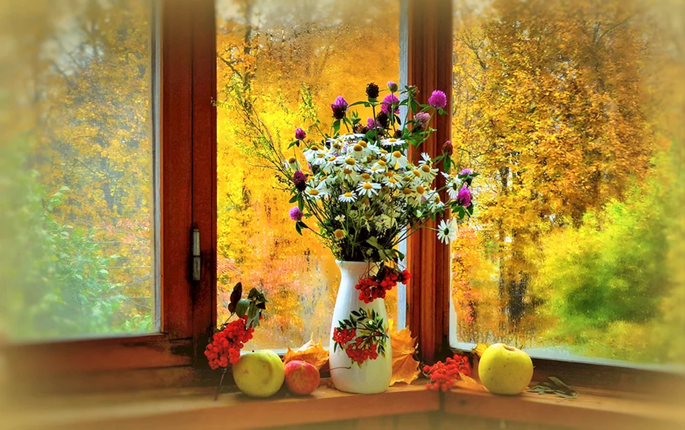 Herbst aus dem Fenster