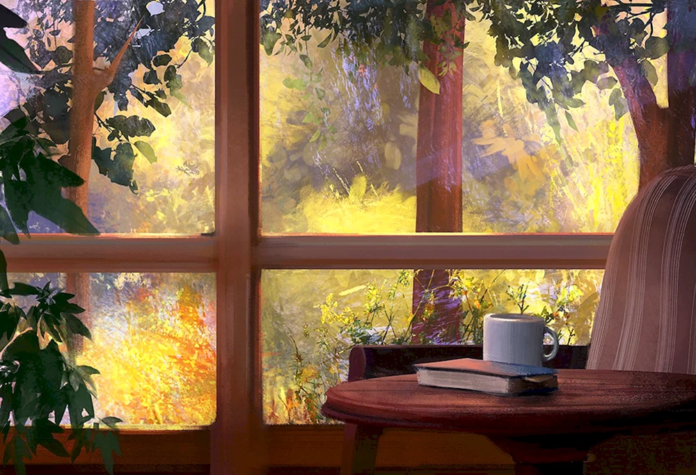 Aus dem Fenster Herbst