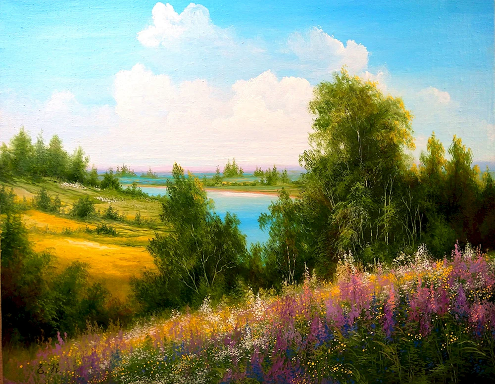 Landschaften Gemälde Ölmaler Korableva Elena
