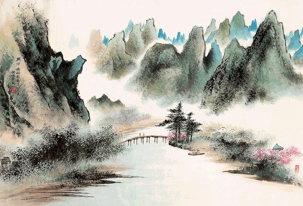 Chinesische Landschaftsmalerei von China Shang- Shui