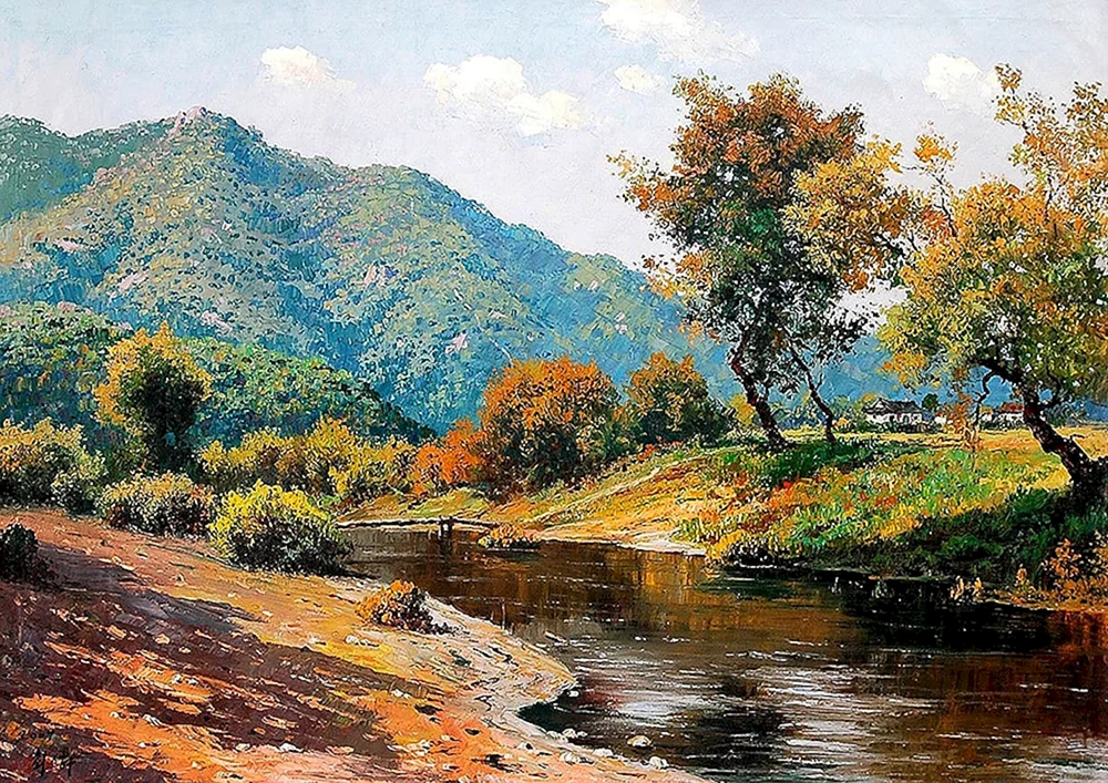 Koreanische Joseon GemäldeKoreanische Joseon Dynastie GemäldeKorea alte Joseon Landschaft