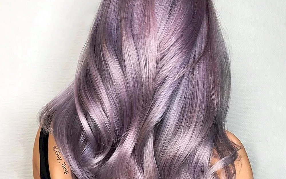 Peachy lila Balayage