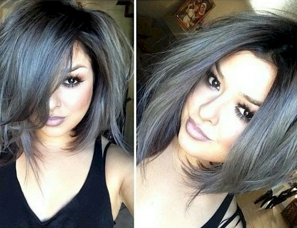 Pepel Ombré für kurzes Haar