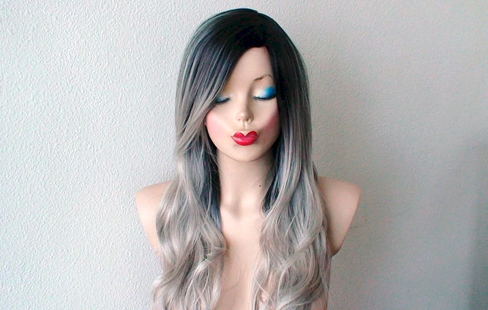 Pepel ombré auf dunklem Haar