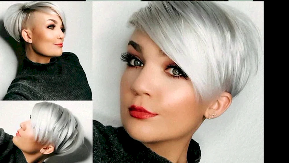 Peppel blond auf kurzen Haaren