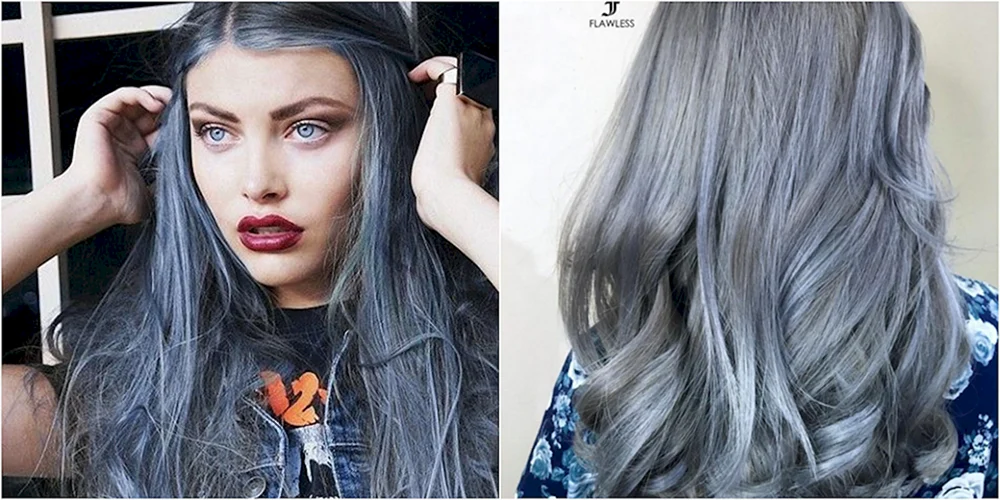 Blaue Haarfarbe