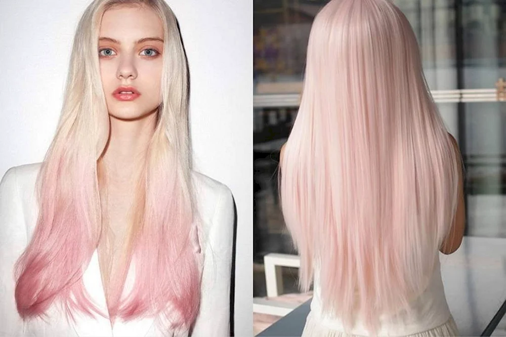 Peplum Haarfarbe mit einem rosa Ton