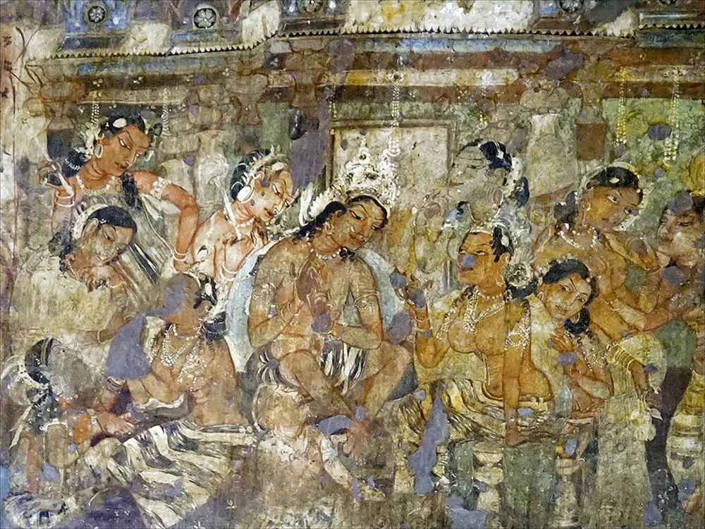 Ajanta-Höhlen Fresken