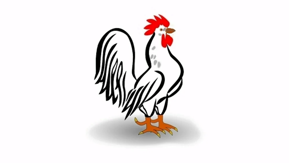 Huhn stilisiert