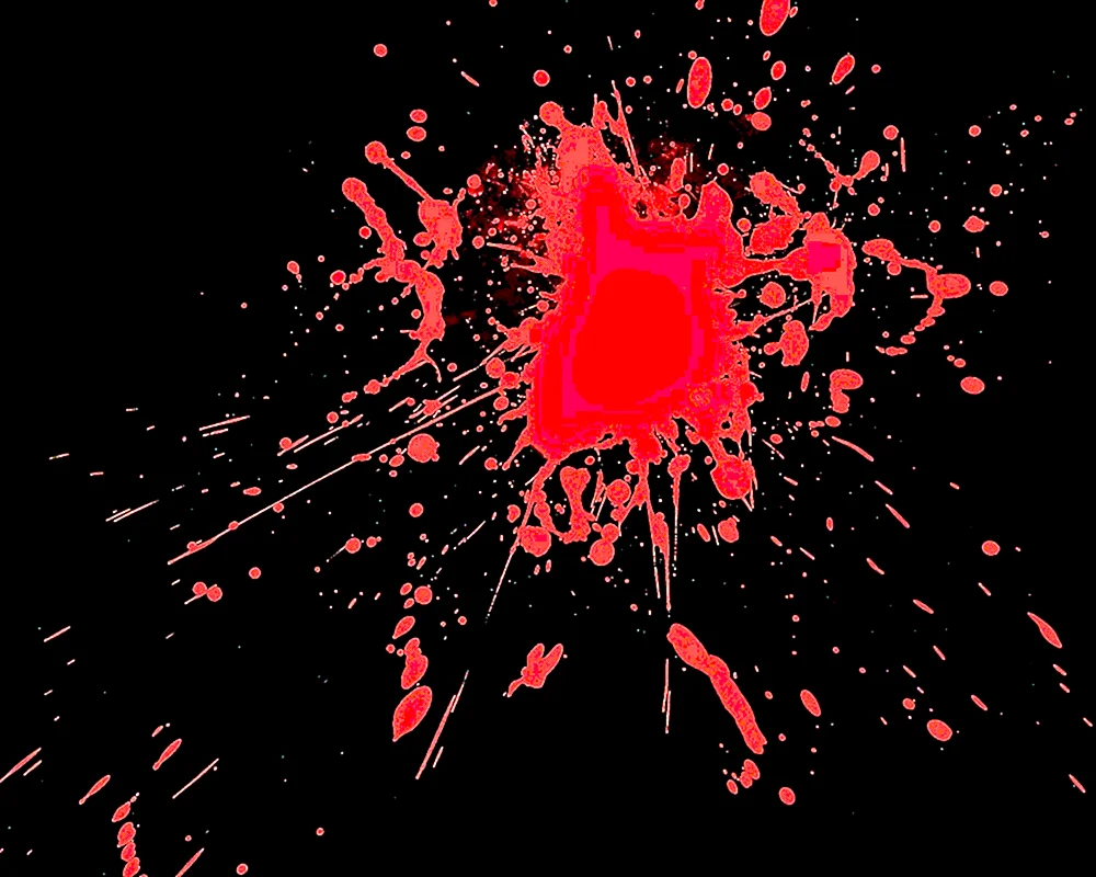 Blutspritzer auf schwarzem Hintergrund