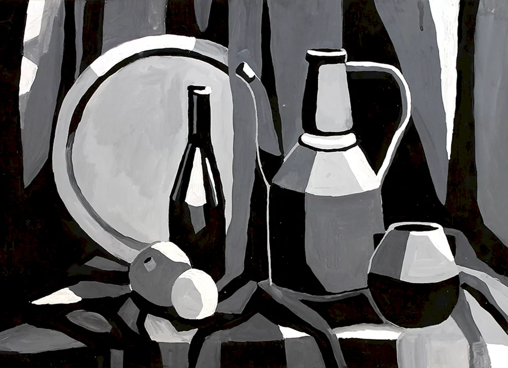 Picasso Grisaille Stillleben