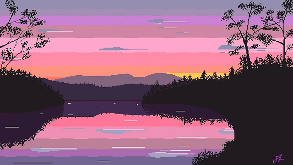 Pixel Art Landschaft