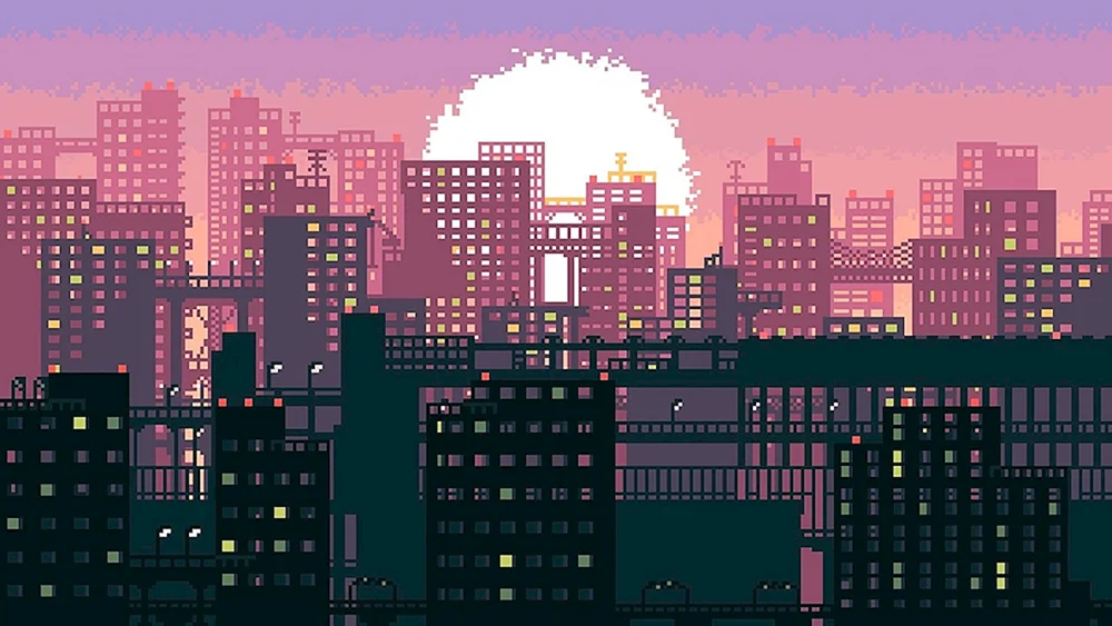 Berge Pixel Art