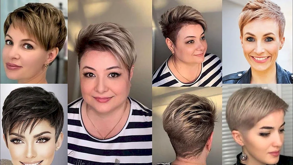 Kurzer Pixie Haarschnitt für ovales Gesicht