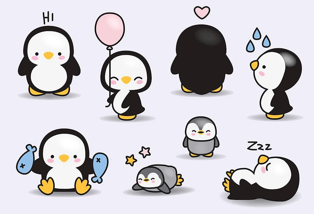 Pinguin-Zeichnung