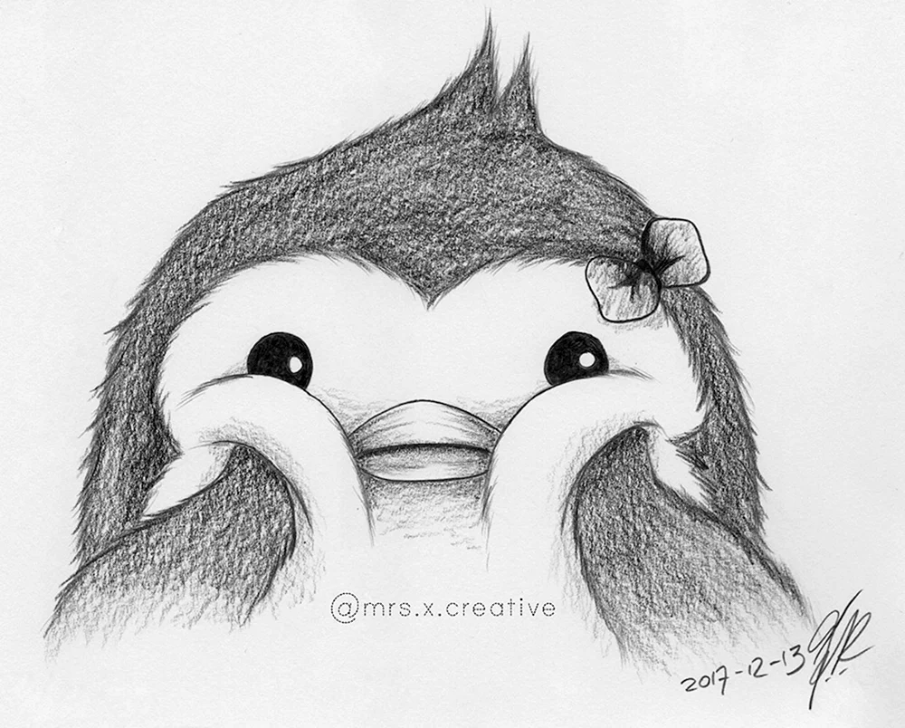 Pinguin-Zeichnung