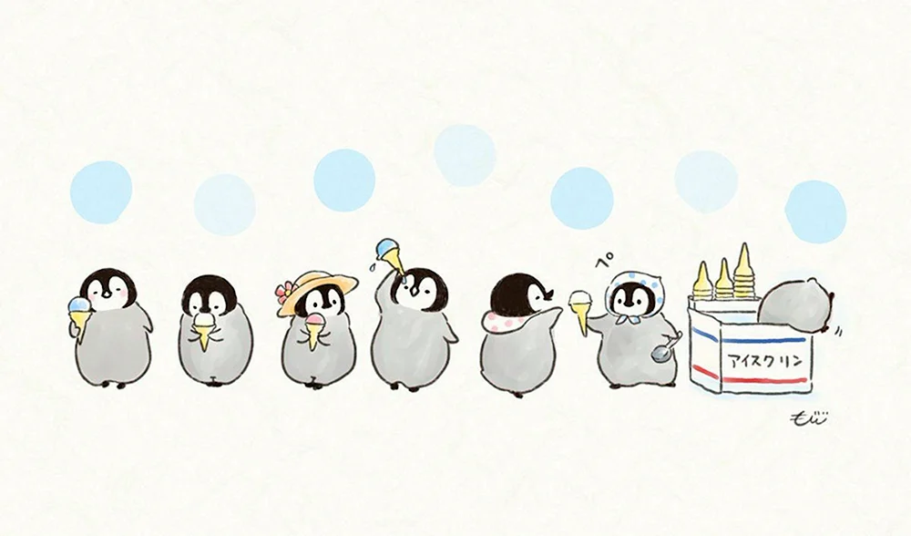 Pinguine sind süß. Cartoon