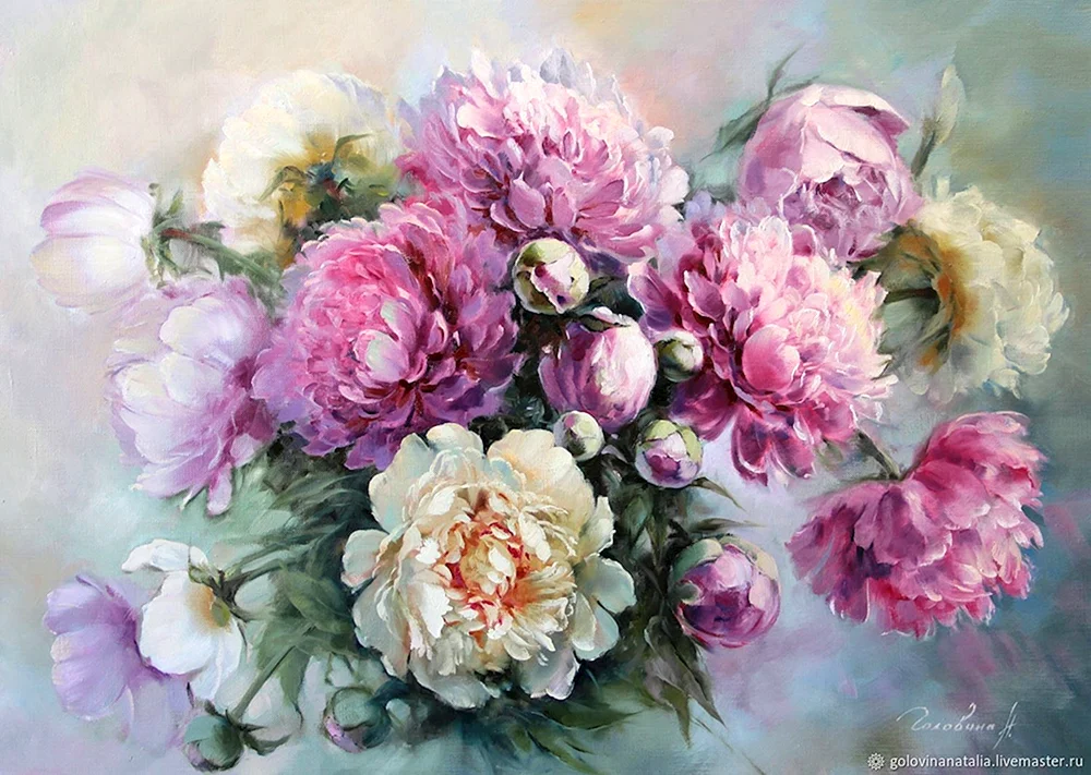 Pfingstrosen von Olga Bazanova